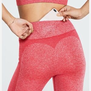 Pink by Victoria Secrets Active Leggings Heart booty style XL